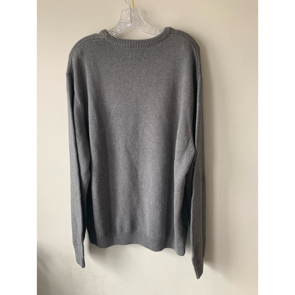 Ralph Lauren Men’s Chaps Gray Knit Sweater 100% Cotton Size XXL NWT